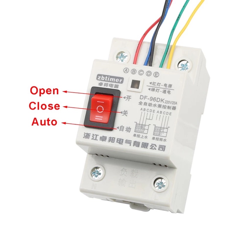 Sensor Water Level 20A 220V Pengontrol Pompa Air DF-96DK Level Air Otomatis Controller Switch