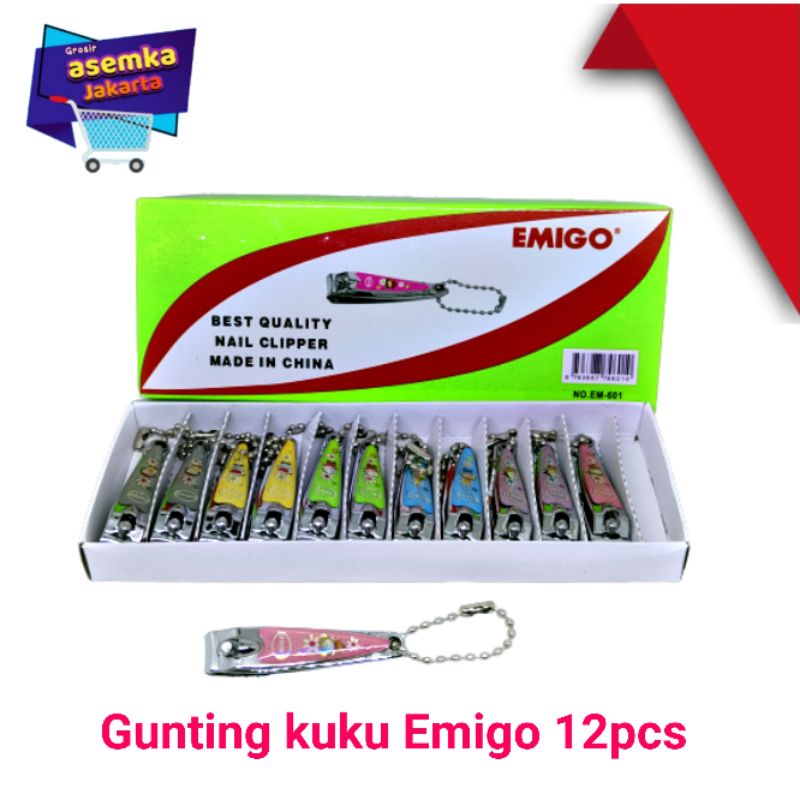 Gunting Kuku Nail Clipper Emigo dan Mei Chang Grosir 12pcs