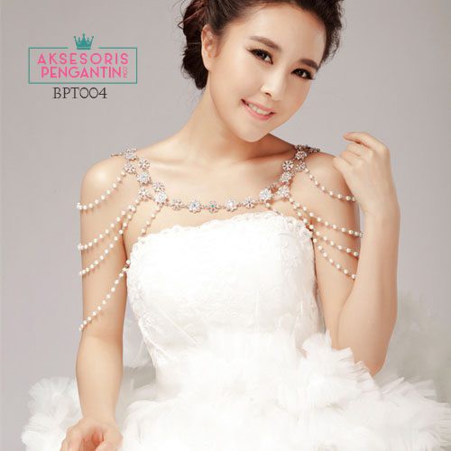 [SIAP KIRIM] AKSESORIS WEDDING BRIDAL WANITA BOLERO PENGANTIN CRYSTAL APL002