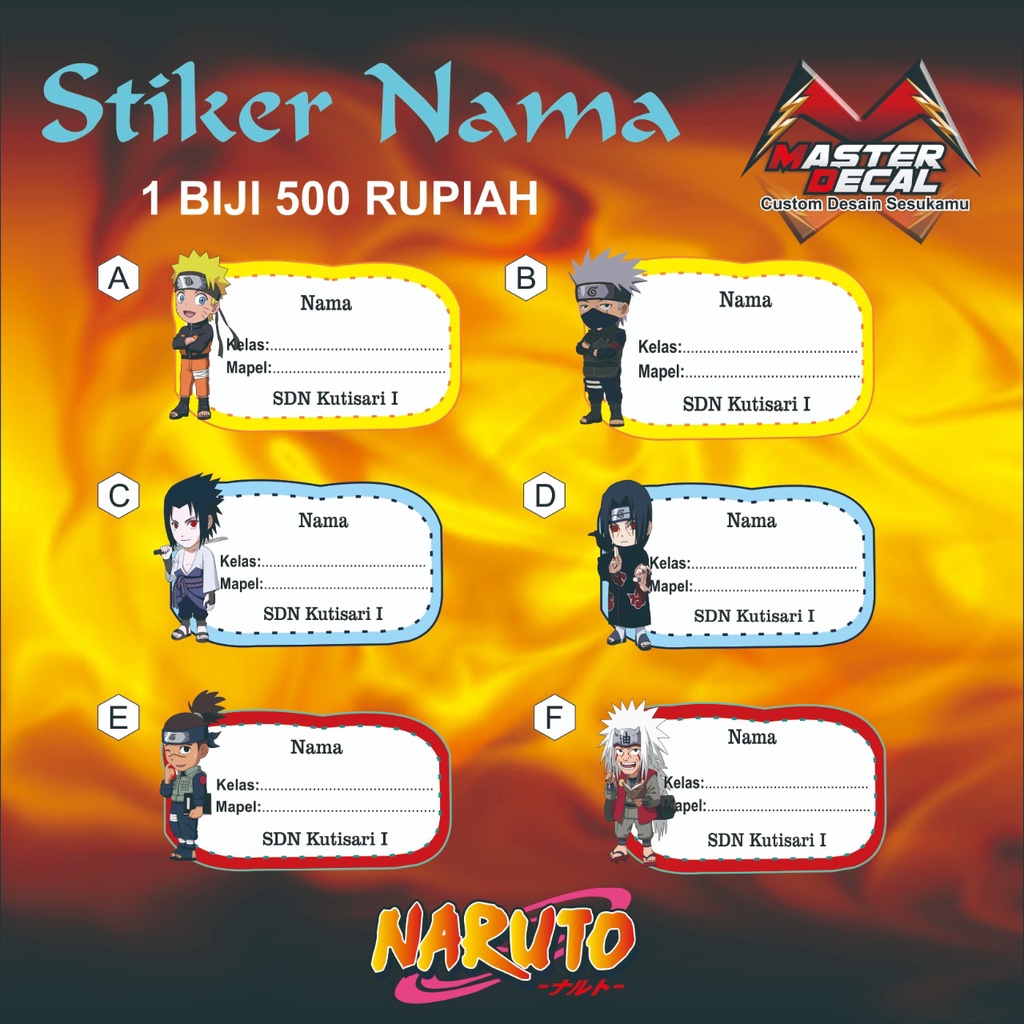 

Custom Stiker Nama v1 Buku Pelajaran Karakter TIDAK UNTUK COD