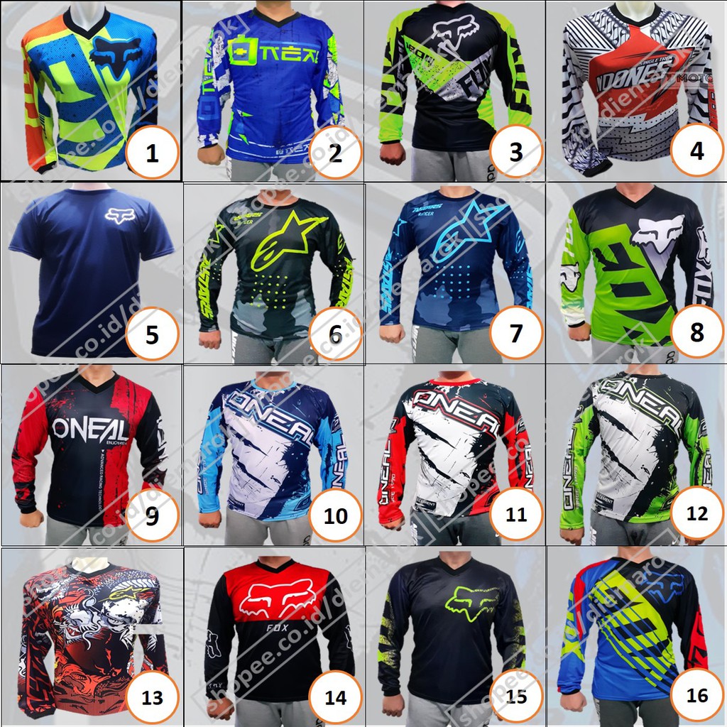 Baju Jersey Sepeda  MTB Downhill  dan  Motocross Trail  Desain 