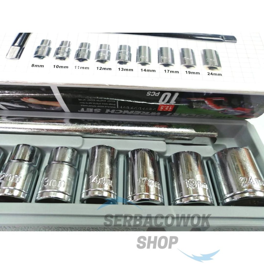 KTP Kunci Shock Set 10 pcs Kunci Sock 10 pcs Kunci Sok 10 pcs Wrench Set Termurah Berkualitas