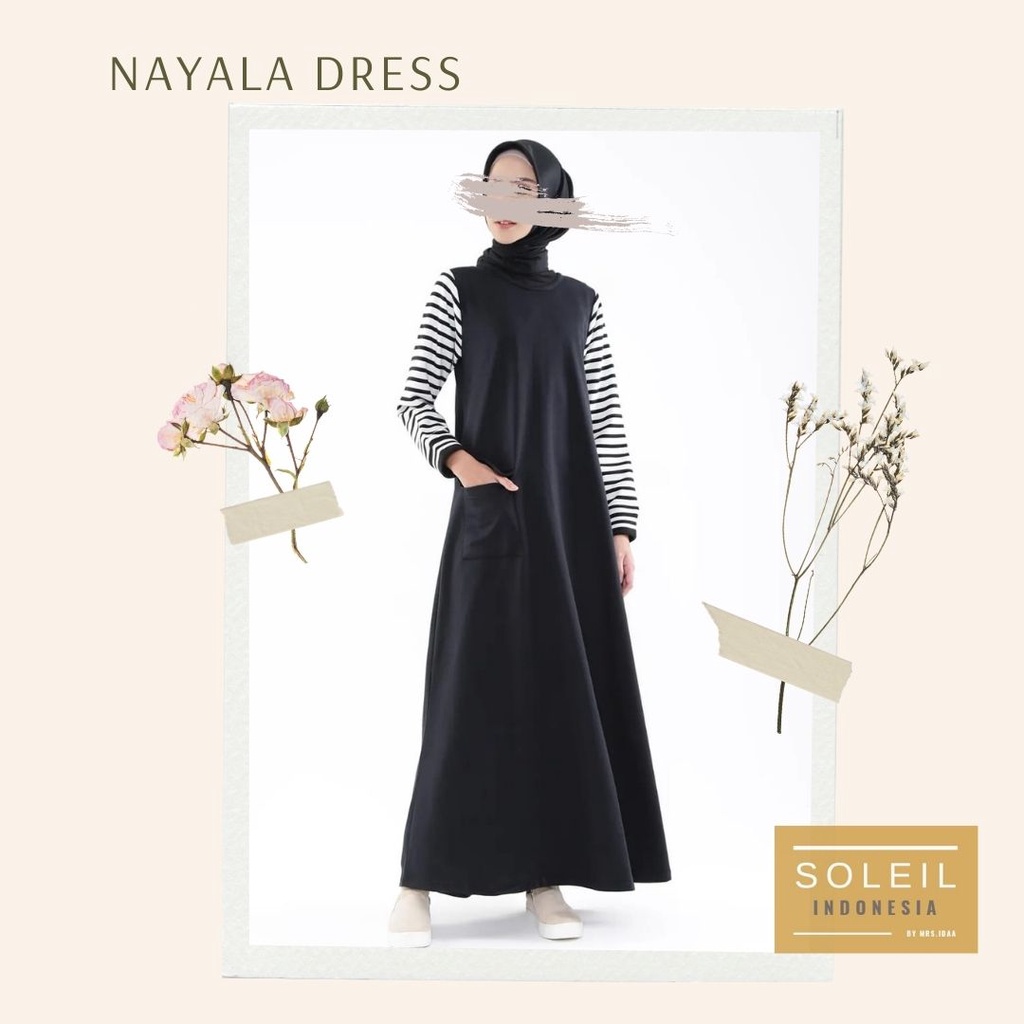 Nayala Dress gamis wanita kaos baby terry sporty by soleil indonesia