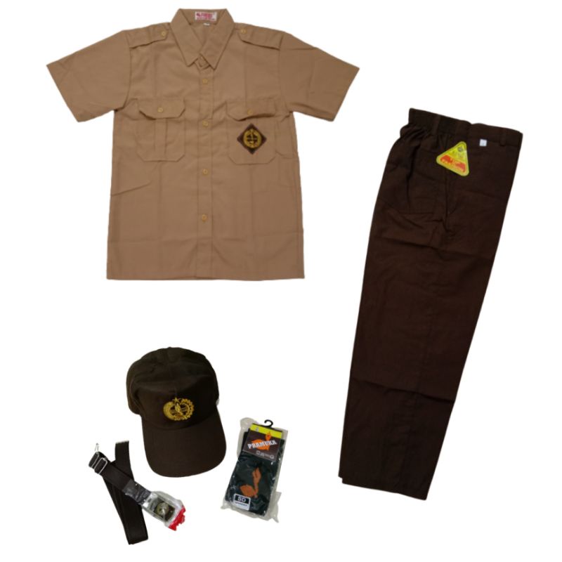 Setelan Seragam Pramuka Sekolah SD Seragam Pramuka Penggalang Seragam PDL CARGO Anak Laki-laki Kelas