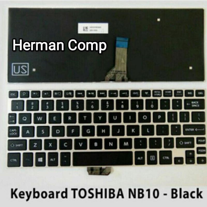 Keyboard Toshiba Satelite NB10 NB10A NB10-A NB10T-A NB15 NB15-A NB15T-A Series Versi US