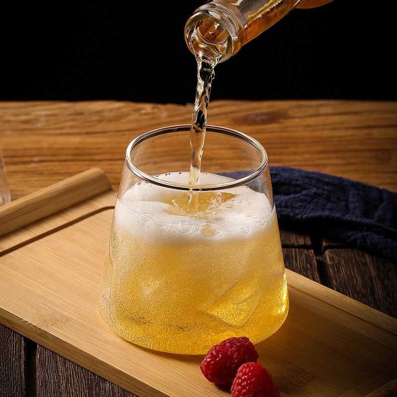 Gelas Unik Kopi Teh Borosilicate Glass 300ml KT009 Transparan-4
