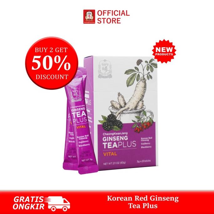 CheongKwanJang - Korean Red Ginseng Tea Plus 1 Box (3gr x 20sticks) ---Terbaru---