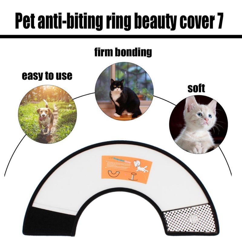 Collar cone dog lingkaran corong penutup leher kepala anti bite pet protector