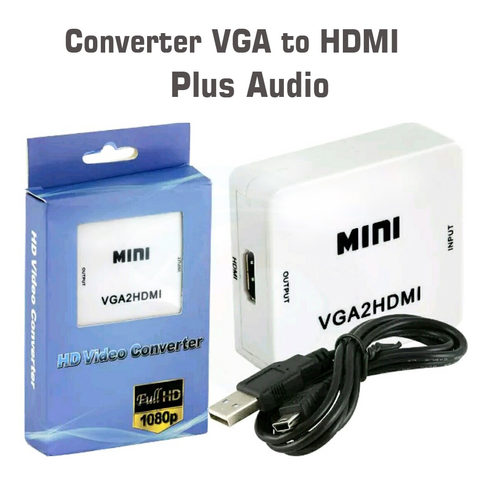 Trend-Converter VGA To HDMI VGA2HDMI Mini Adapter HD Video 1080P Connector