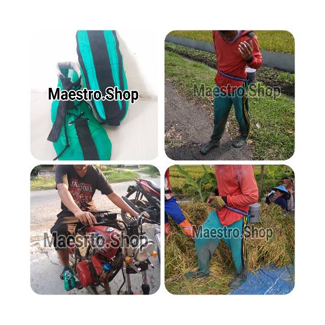 SEPATU BOOT SAWAH Anti Keong Benda Tajam 6 Ply + Kain Sol dalam + Bisban Hitam