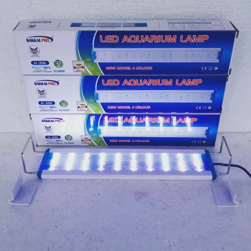 Lampu atas lampu gantung 30cm SAKKAI PRO H 300 led awuarium aquascape 3x ganti warna