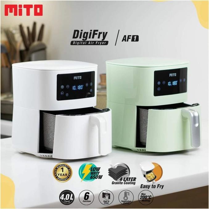 Jual promo!! air fryer MITO AF 1 digital deep fryer 4 ltr low watt