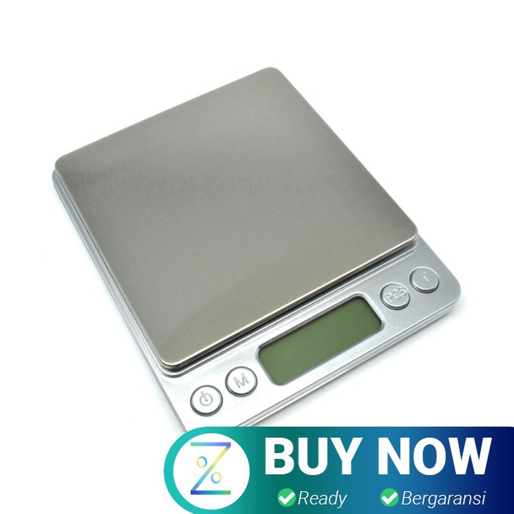 Timbangan Dapur Mini Digital Platform Scale 1kg 0.1g - i2000 - Silver