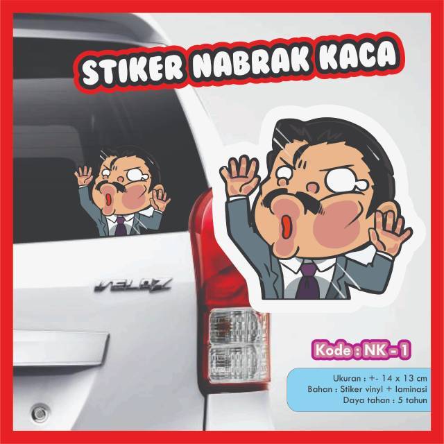

Stiker nabrak kaca 1-9 / Hit the glass sticker