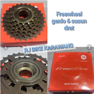 Freewheel Genio 6 Speed 601 Drat Ulir - Sprocket Genio 6 Susun