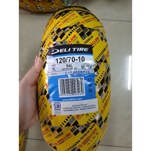 Ban Vespa Swallow Deli Tire 120/70 Ring 10 Tubeless