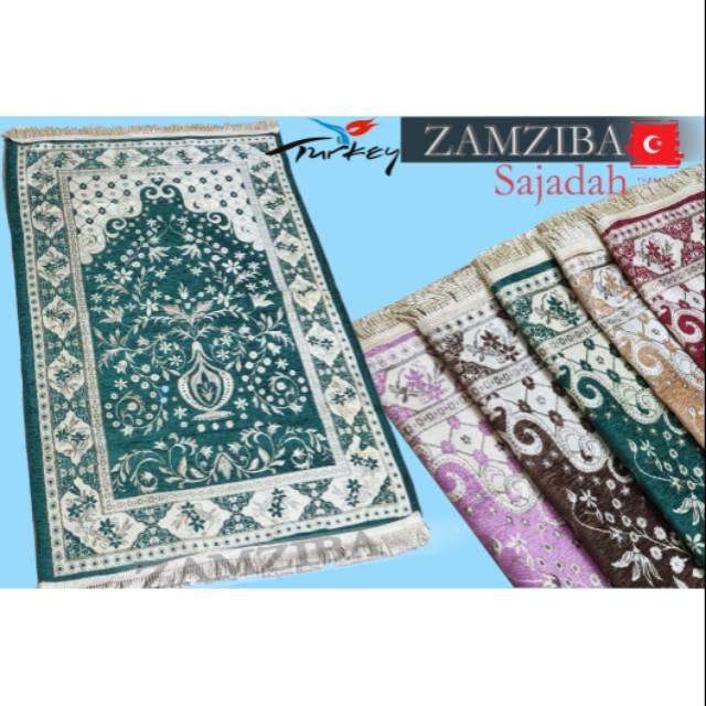 Sajadah turky chenil tambang impor jumbo 70x110 perlengkapan sholat pakaian muslim