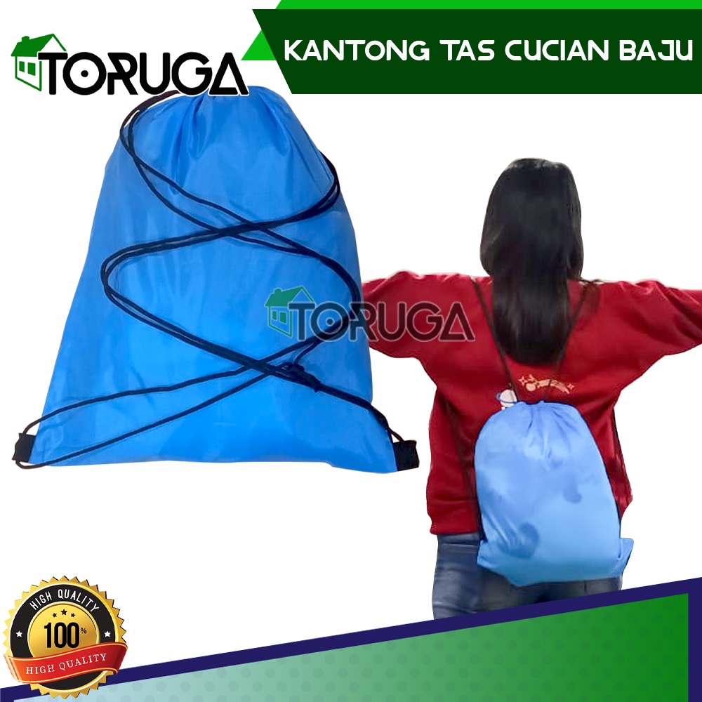 Kantong Cucian Baju Laundry Bag 10Kg 43x24 Cm Tas Keranjang Pakaian Kotor