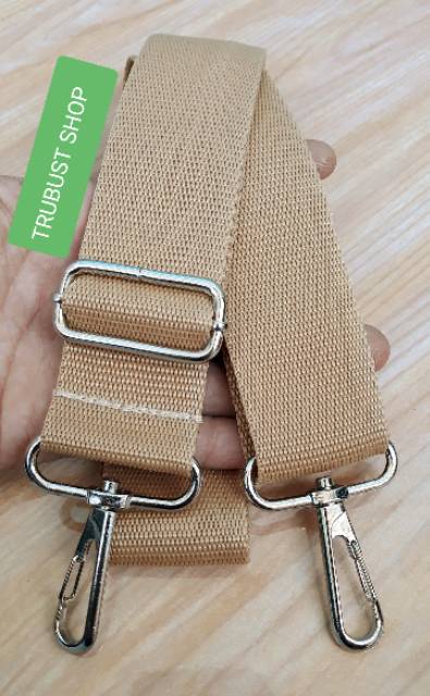 Tali tas tali slempang slendang selendang lebar 3.8cm krem dan coklat jual per 1pc
