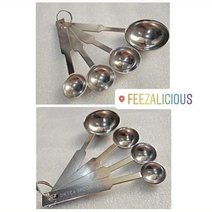 

New Arrival - Measuring Spoons Set / Sendok Takar Stainless Steels (4Pcs)