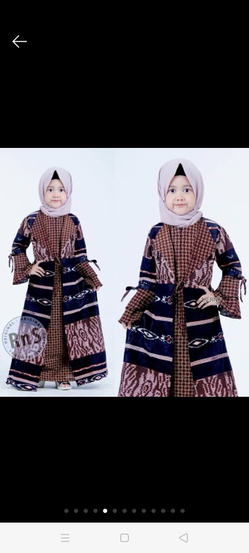 Batik Anak Wanita Maura Couple - Sania Ruffle Batik