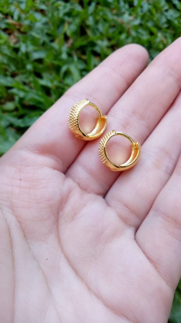 Anting jepit ukir kotak suping