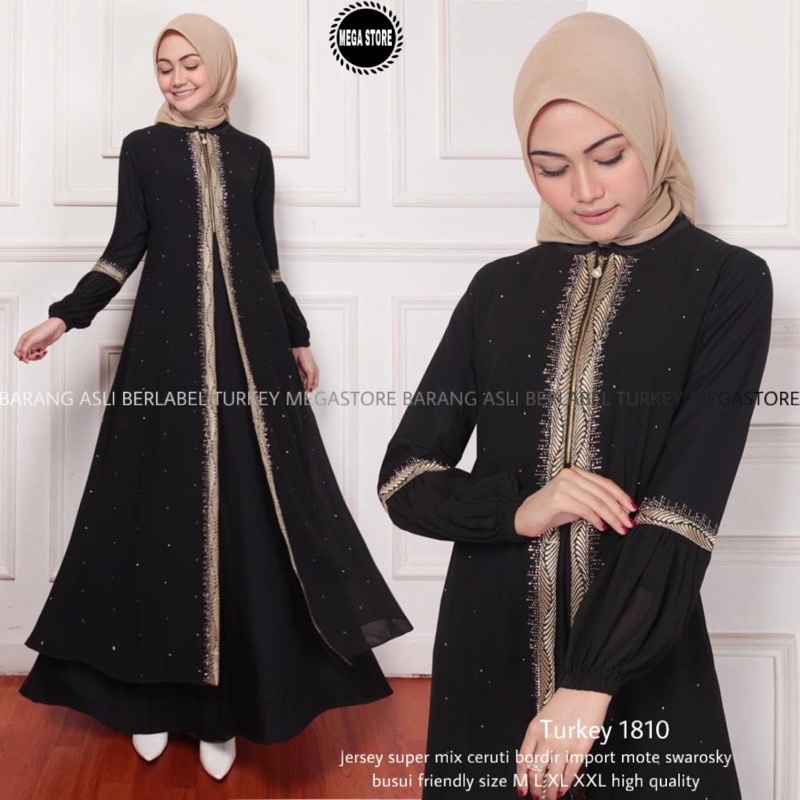 Gamis Turkey 1810 Hawa #543 Busui Dress By Original Mega Store Farzolla 2 Longdress Busana Muslimah