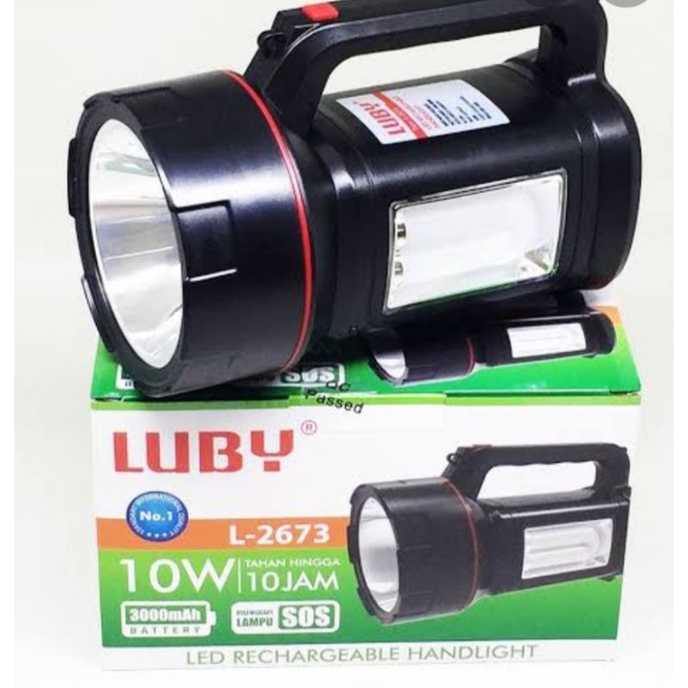 Lampu emergency 10watt senter Rechargerable Luby L-2673