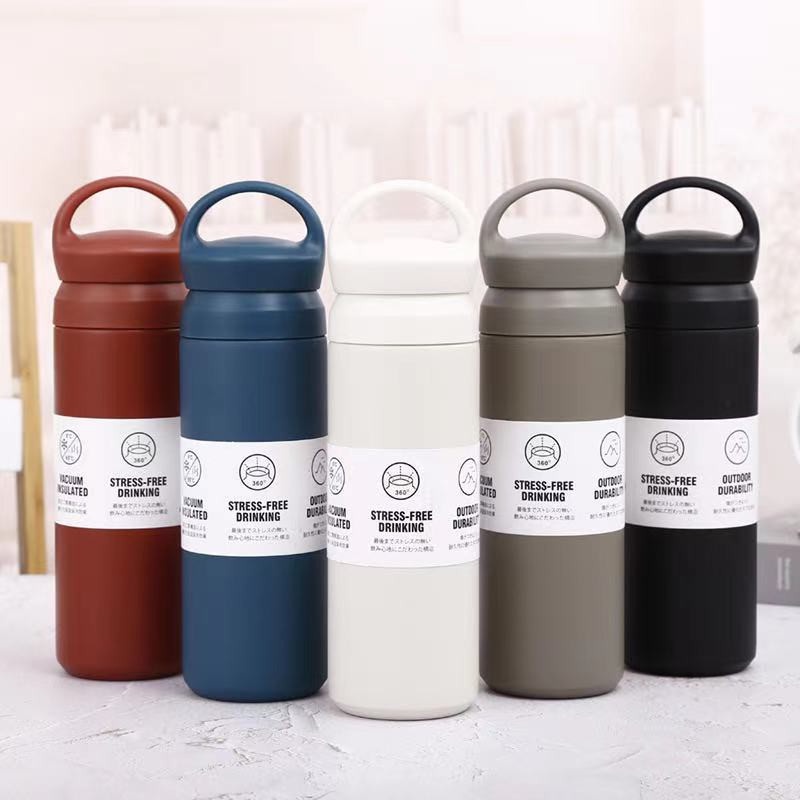 TERMOS JAPAN HOOK TRAVEL BARU TERMOS HANDLE STAINLESS STEEL TRAVEL TUMBLER 480 ML SERBAGUNA