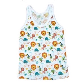 Kaos Dalam Bayi Singlet Motif Full Print Unisex