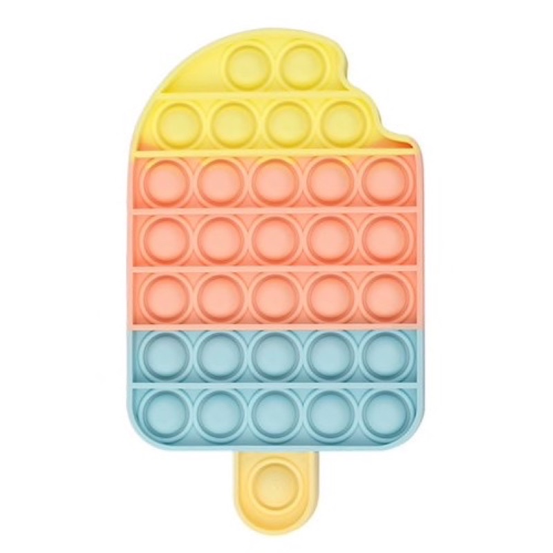 Pop It Fidget Toy Murah Rainbow Mainan Anak Penghilang Stress Tiktok-IceCream Pastel