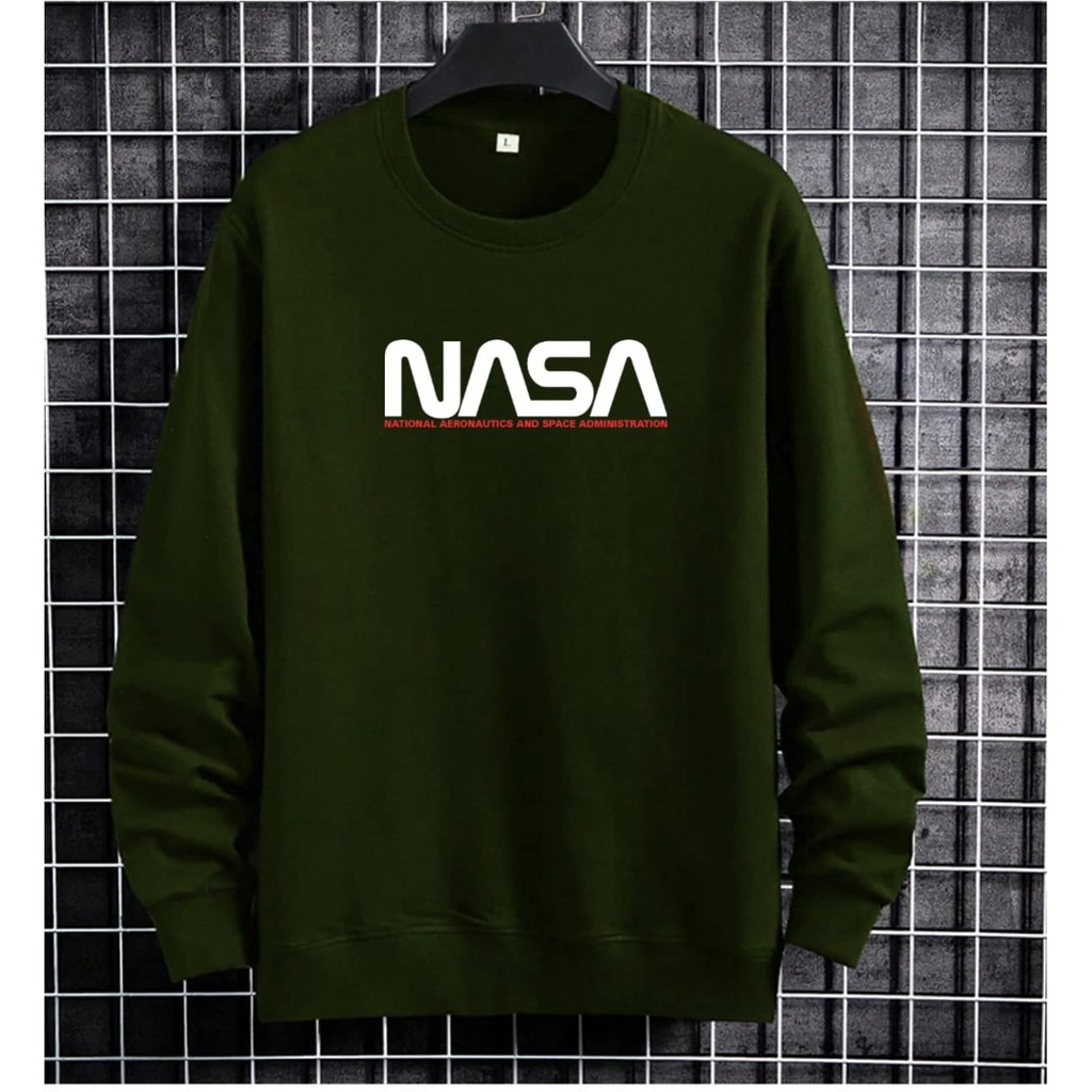 BISA COD / ALIPIO FASHION - BAJU SWEATER NASA / fashion pria / sweater pria / terbaru / keren