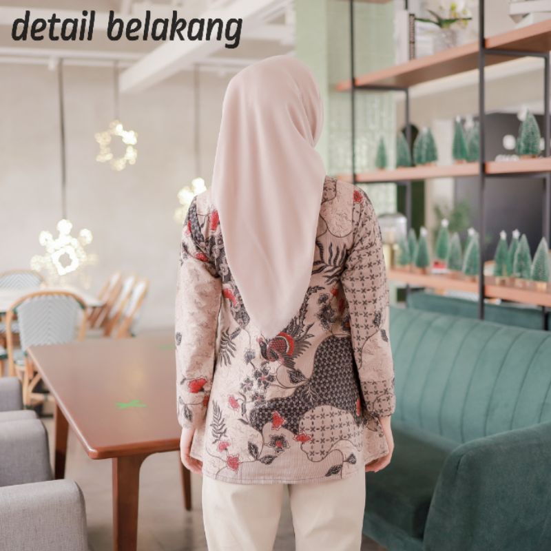 Batik Kerja Wanita Atasan Batik Wanita Lengan Panjang Batik Wanita Modern by batik kahuripan