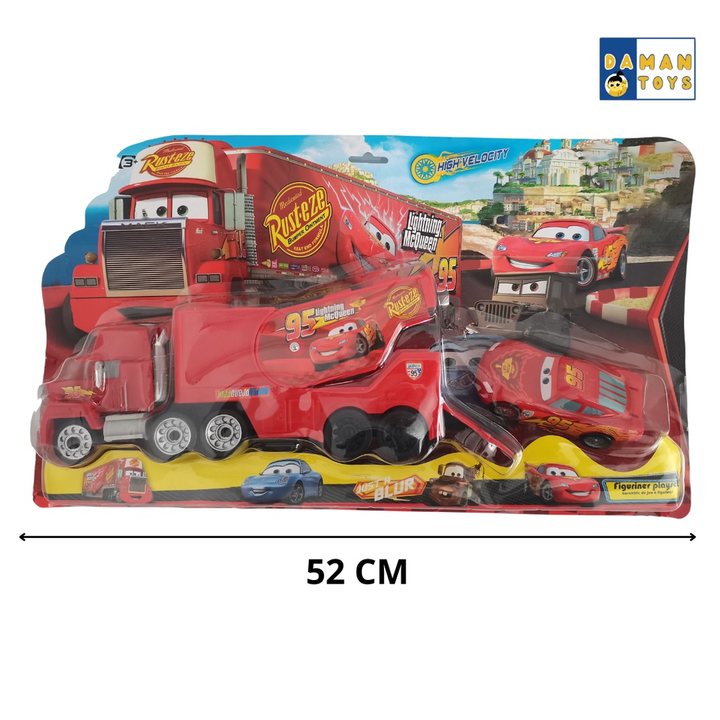 Mainan Cars 3 Truk Lightning McQueen And Mark Truck Kado Anak Laki Cowok Hadiah Ulang Tahun