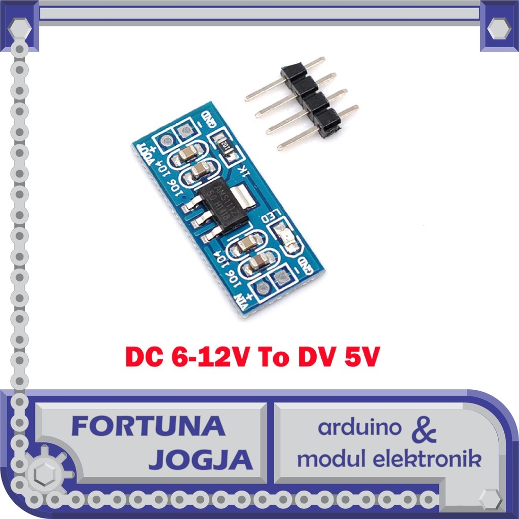Modul Kit Step Down AMS1117 5.0V In 6-12VDC Out 5.0V