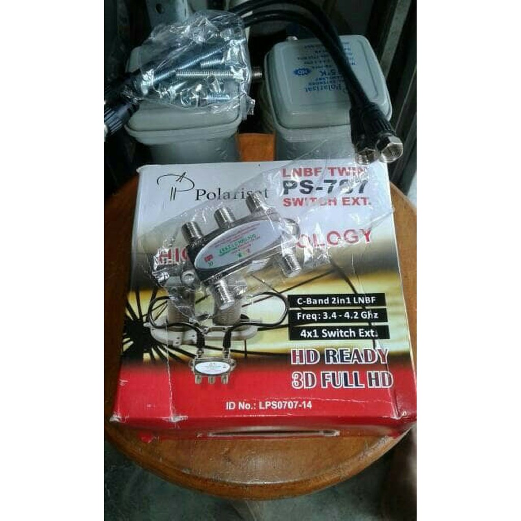 LNB C Band Twin 2in1 Mini PS 707 Switch External  Palapa Telkom