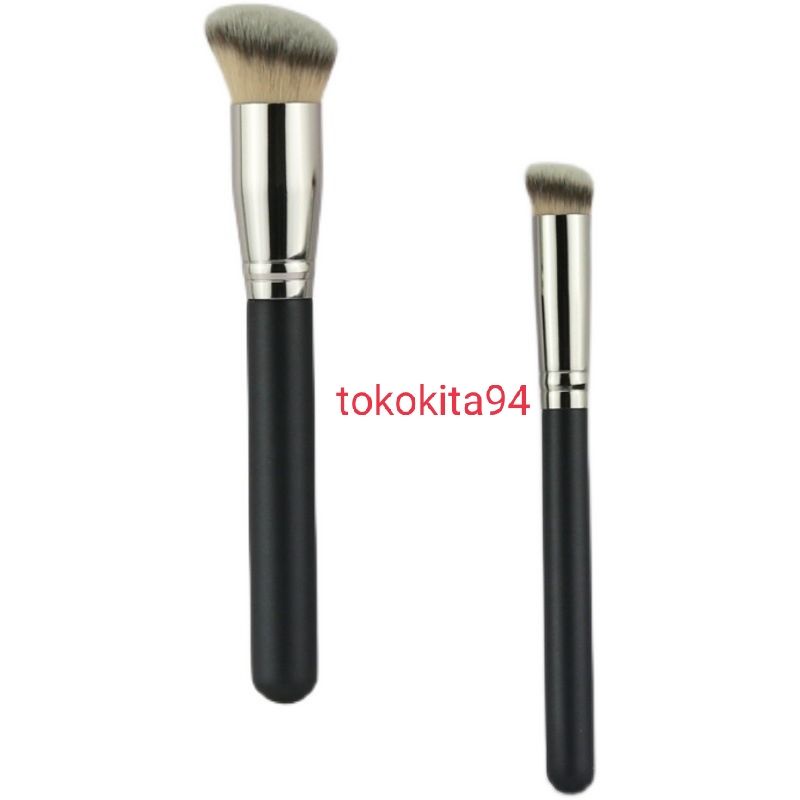 Kuas Blush Foundation Satuan Hitam Silver - Brush Make Up Blush On Besar Kecil 1Pcs