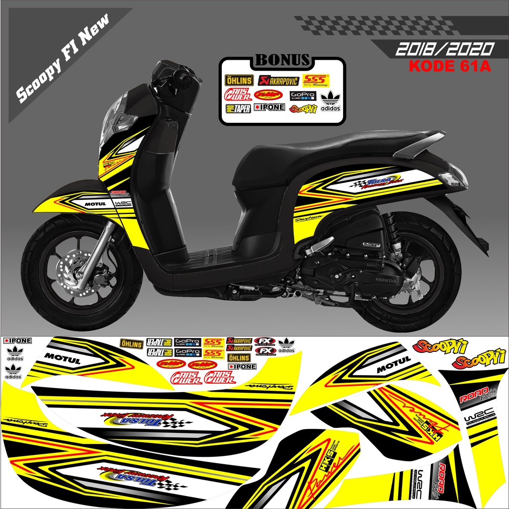 Striping Scoopy Sticker Scoopy 2017/2020 Kode 61