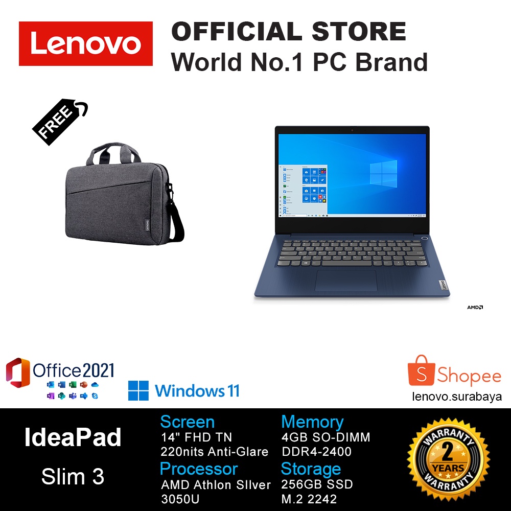 LENOVO IP 3-14ADA05 V2ID BLUE AMD ATHLON 3050