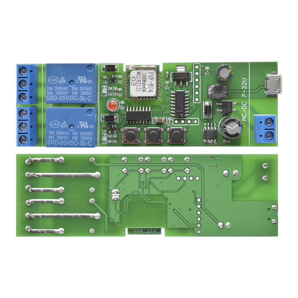 Ewelink Modul Relay Remot Kontrol Wifi 2 Channel Dc 7-32v