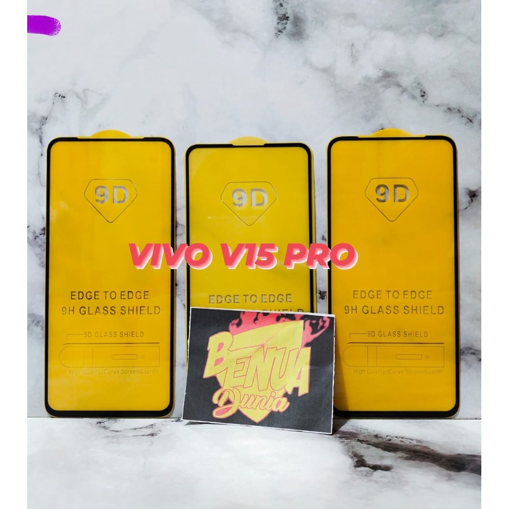 ANTI GORES KACA VIVO V15 PRO -TEMPERED GLASS FULL LEM 9D TEMPER GLASS VIVO V15 PRO - BD