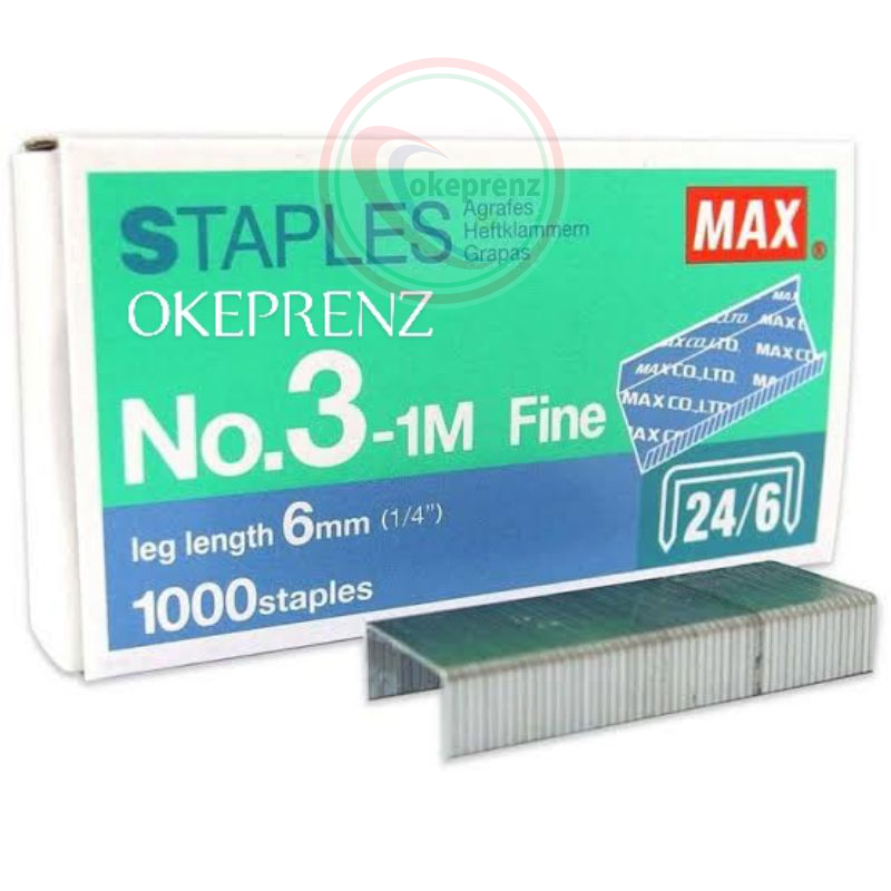 isi staples / stapler max no.3-1m (isi staples HD-50)