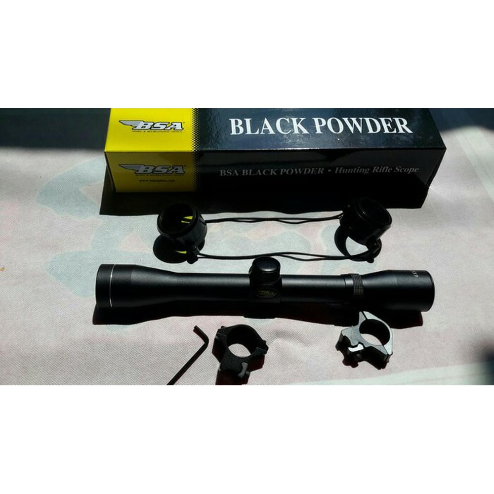 Telescope Teleskop Teropong Senapan BSA 4x32 Black Powder