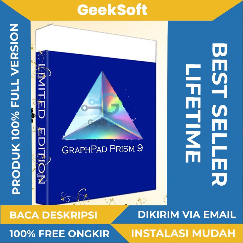 [FULL VERSION] GraphPad Prism 9 Statistics Graphing Pro Lifetime - untuk analisis data dan pembuatan grafik