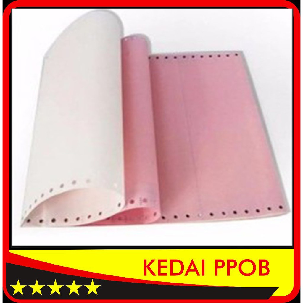

Kertas Continuos, Continuous Form, Struk PPOB, A4 Dibagi 3 Polos 2 Ply Putih Dan Merah