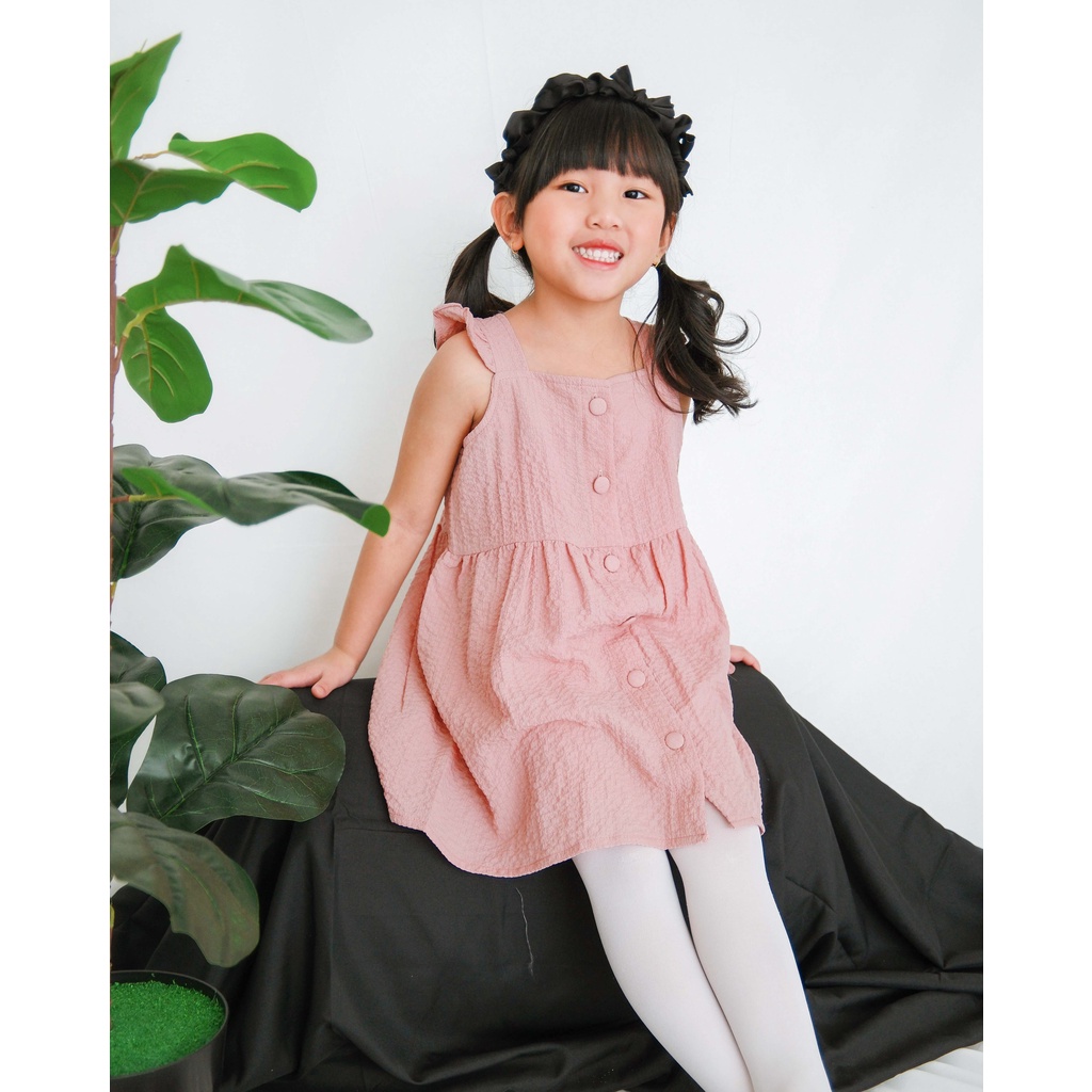 ZEMIRA DRESS | Dress Anak Perempuan | Baju Anak Perempuan | Dress Crinkle Anak | Dress Katun