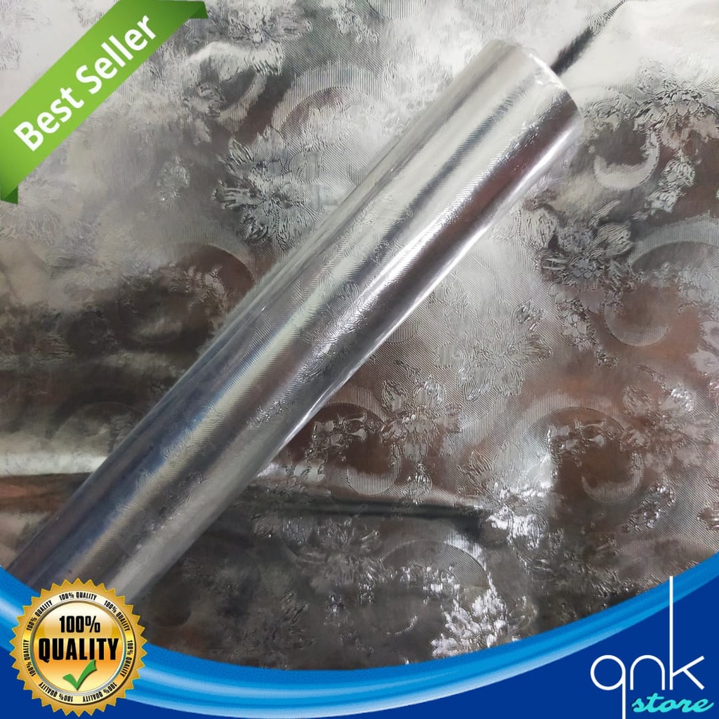 Wallpaper Dapur Almunium Foil Wallpaper Almunium Foil Sticker Almunium Foil Motif Bunga