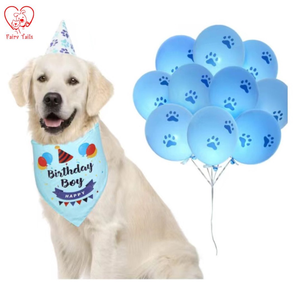 Bib / Slabber dan Dekorasi Pesta Ulang Tahun Ultah Untuk Anjing dan Kucing / Bib and Decoration for Birthday Party Pet Dog and Cat