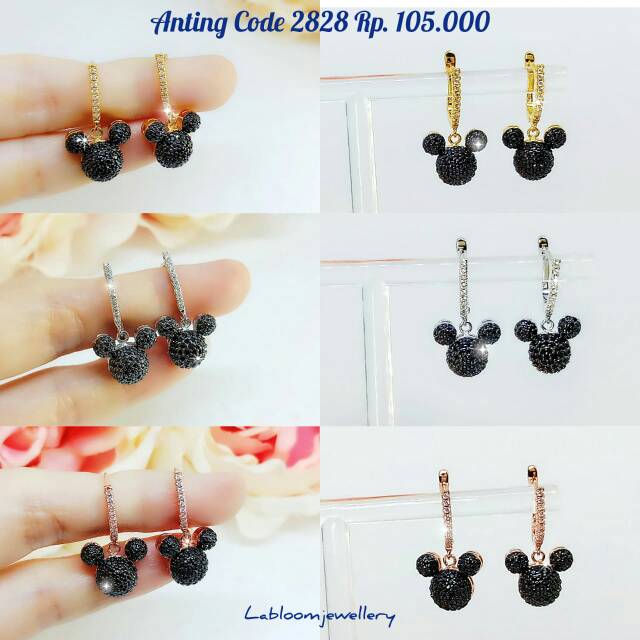 Anting Code 2828 Rhodium Gold 18k Plated