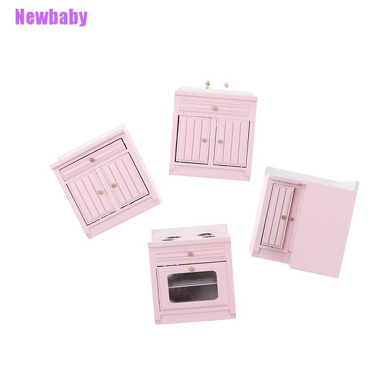 (Newbaby) Mainan Miniatur Lemari / Wastafel / Kompor / Bak Cuci Skala 1: 12 Untuk Aksesoris Rumah Boneka